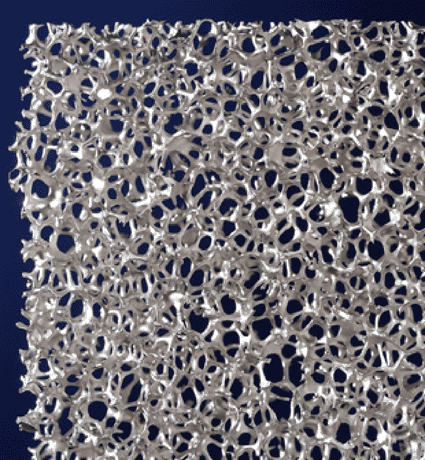 Image: Titanium Foam (photo courtesy Fraunhofer Institute for Manufacturing and Advanced Materials).